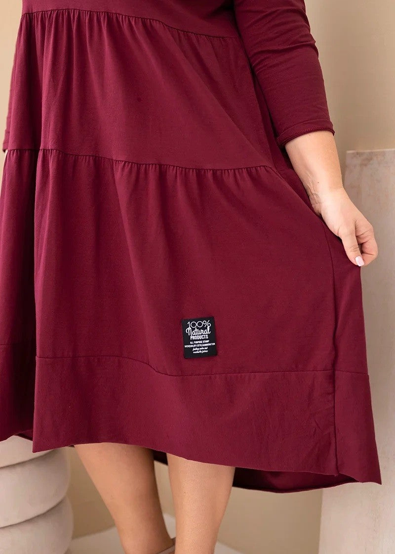 Bordo plus size kleita (One size/XL-3XL)