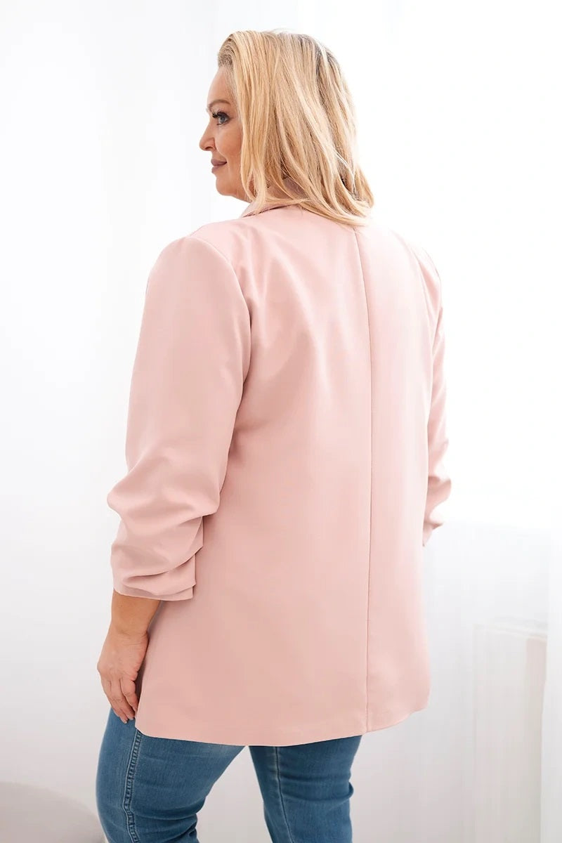 Pūderrozā plus size žakete (One size/XL-3XL)