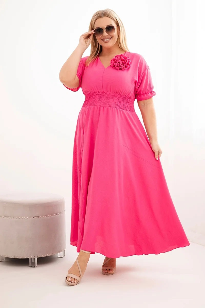 Plus size kleita ar rozi (One size/XL-3XL)