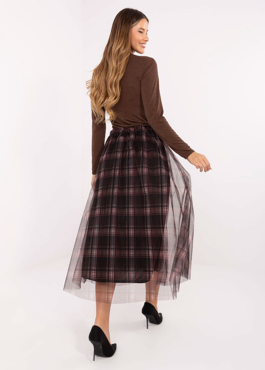 Rūtaini tilla midi svārki (One size/S-L)