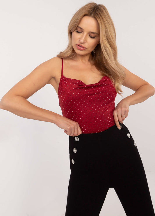 Bordo spīdīgs topiņš (S/M)