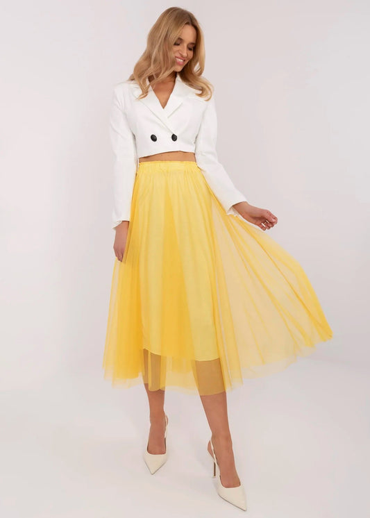 Gaiši dzelteni tilla svārki (One size/S-L)