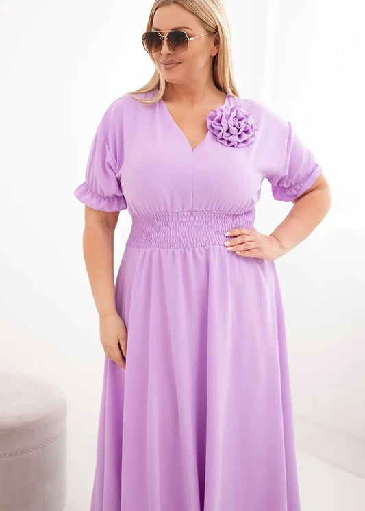 Plus size kleita ar rozi (One size/ XL-3XL)