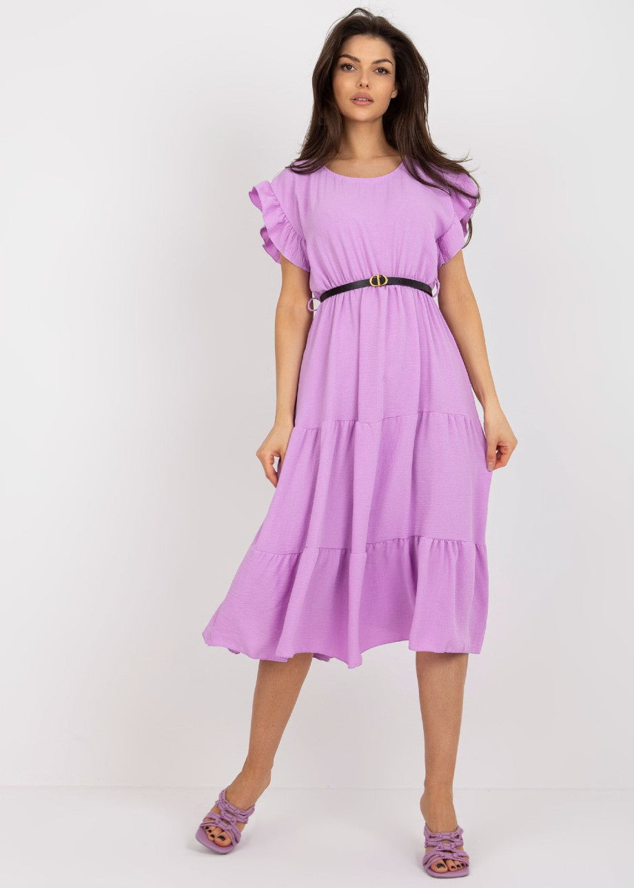 Violeta vasaras kleita ar jostu (One size)