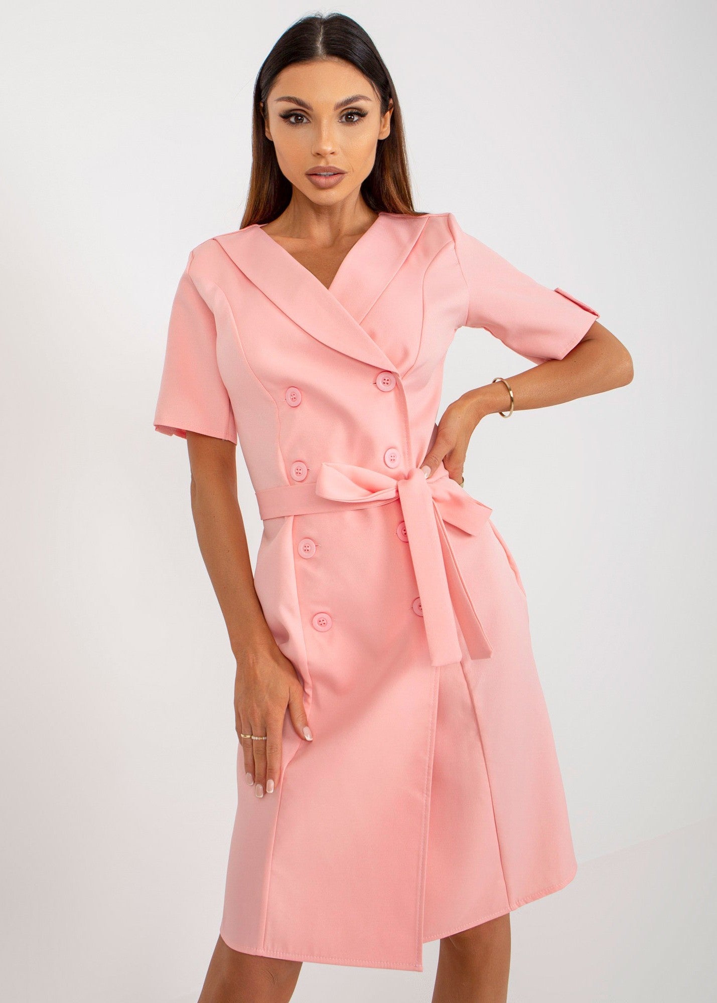 Rozā žaketes kleita (M; L; XL)