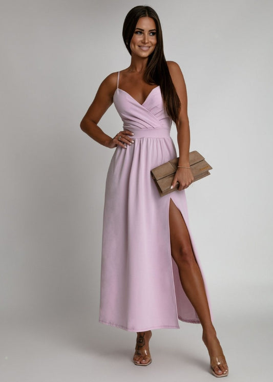 Gaiši violeta maxi kleita (viens izmērs)