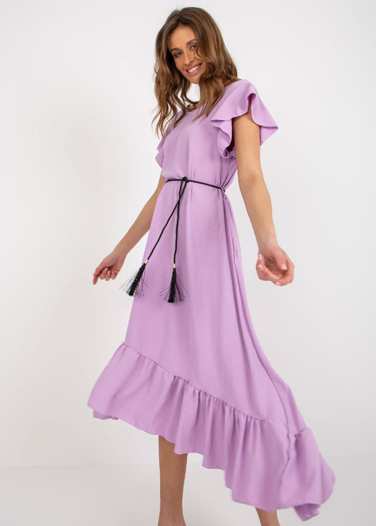 Gaiši violeta kleita ar volānu (One size)